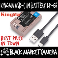 [BMC] Kingma T-LPE6 Rechargeable LP-E6 Battery USB-C In Charging For Canon EOS 60D/70D/80D/90D/5DII/II/IV/6D/7D/EOS R/R5