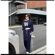 Set of sports shirt number 4 with long loose pants