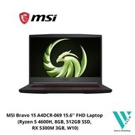 Bravo 15 A4DCR-069 15.6'' FHD Laptop (Ryzen 5 4600H, 8GB, 512GB SSD, RX 5300M 3GB, W10)