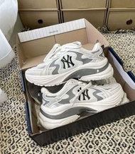 👟 全新 MLB New York Yankees Curve Runner 7CM 老爹鞋跑步鞋 先鋒白 男女同款 百搭神鞋