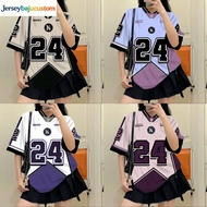 【Free Custom Name & Number】2026 Edition Jersey NO.24 Baju Tshirt Lelaki Lengan Pendek Retro Collar F