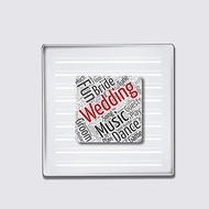 壓克力 LED 婚禮邀請卡 方形單字Wedding 含紙信封 結婚 客製化