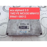 Toyota Alphard 3.0 2004 1MZ-FE electronic engine control system ECU computer box engine MCU30 89661-