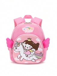 Mochila Infantil Con Dibujo Animado De Unicornio, Hermosa Mochila Escolar Para Niños En Edad Preescolar Para Niñas, Antipérdida De Bebé, Elegante Bolso Para Niño Con Correa Para El Hombro