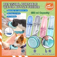 CATTO 350ML Pet Bottle Dog Pet Water Bottle Drinking Travel Water Bottle Portable Feeder Botol Air K