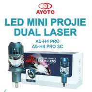 CAHAYA AYOTO CAR MOTORCYCLE LED HEADLIGHT A5 SOCKET H4 3 LEGS PREMIUM HI LOW BEAM 38 WATT SUPER BRIG