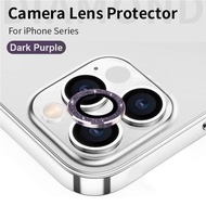 Camera Lens Protector Metal Ring Tempered Glass Cover Glitter Crystal Stone Metal Ring Tempered Glass Cover Stickers For iPhone 14 13 12 11 Pro Max Mini