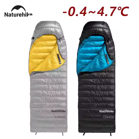 Naturehike CW400 Duck Down Sleeping Bags Camping Hooded Ultralight Winter Sleeping Bag Outdoor Trave