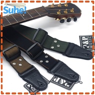 SUHE Guitar Strap, Vintage End Adjustable Guitar Belt, Universal Pure Cotton Easy to Use Bass Webbing Belt Electric Bass Guitar