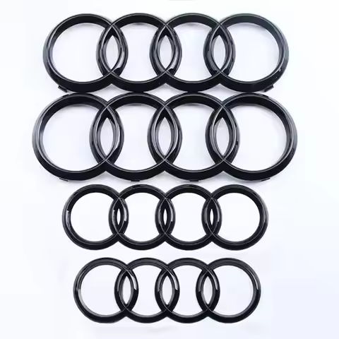 4 Rings ABS Car Front Hood Emblem Bonnet Logo Rear Logo for Audi A3 A6L A7 A1 A2 A8 A4 A5 Q3 Q5 Q7 Q