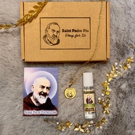 ♞,♘Blessed Saint Padre Pio Necklace Healing Medallion (Original PVD 18k Italy Gold Vacuum Plated)