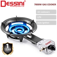 DESSINI ITALY Auto Ignition Gas Cooker Propane LPG Hob Burner Cooktop Tabletop Cast Steel Heavy Duty