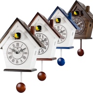 Minimalist Cuckoo Clock Living Room Cuckoo Clock Pastoral Mediterranean Wall Clock Dual-use Modern B