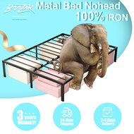 𝐁𝐌𝐙𝐀𝐑 𝙄𝙣 𝙎𝙩𝙤𝙘𝙠 Heavy Duty Iron Bed Metal Bed Frame Noheadboard Katil White/Black/Queen/Single/King