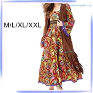 [WishshopelxlMY] Hippie Costume Accessories for Women 60s 70s Outfit for Halloween Party