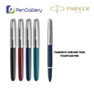 Parker 51 Chrome Trim Fountain Pen Fine Nib