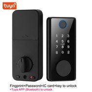 {SG Stock}Digital lock Smart Deadbolt Locks of Tuya Bluetooth App Biometric Fingerprint Password Keyless Entry Front Door Lock