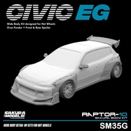 BODY Kit for CIVIC EG WIDE BODY SM35G Diecast 1/64 FREE BONUS