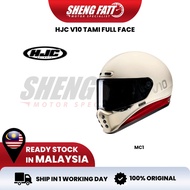 HJC V10 TAMI MC1 Full Face Helmet Motor Visor Topi Keledar Keselamatan Full Face Original Superbike 