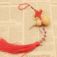[All real copper models] Stringing five emperor coins with feng shui peach wood gourds, five emperor