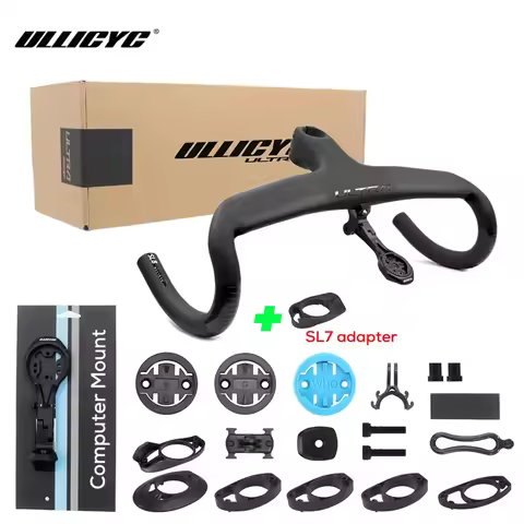 ULLICYC For SL7 SL8 Carbon Integrated Cockpit Road Handlebar Internal Cable Road Carbon Integrated T