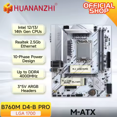HUANANZHI B760M-D4-B PRO Motherboard DDR4 LGA 1700 Support Intel Core I3 i5 i7 12th 13th 14th Proces