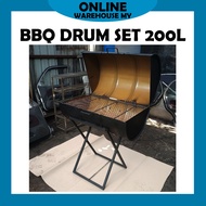 BBQ Grill Outdoor Tempat Bakar BBQ Tong Drum 200L