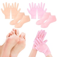 Silicone Exfoliating Socks & Gloves Anti Slip Foot & Hand Spa Mask Pedicure Socks & Moisturizing Glo