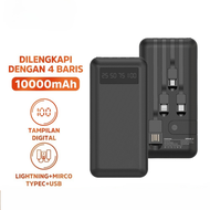 Powerbank 20000 mah 10000 mAh Power Bank Fast Charging Murah Mini LCD with Kabel Data Type C Micro U