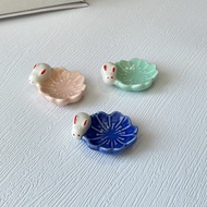 Cute Pink Ceramic Chopstick Rest