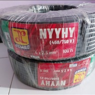 KABEL NYYHY 4X2,5MM 4X2,5 MM 4X2.5MM JEMBO METERAN ECERAN POTONGAN