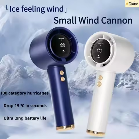 High Speed Portable Turbo Fan Cooler Fan 100-Speed Adjustment High-Speed Fan Handheld Fan Mini Fan 1