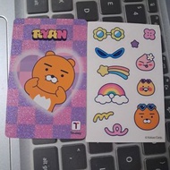 包郵 韓國八達通 0餘額 kakao friends ryan tmoney card T-money 韓國交通卡 t money + sticker 送貼紙
