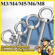 Lifting Eye Bolt Universal Hoisting Thread Series 304 Stainless Steel Load-bearing Fastening Compone