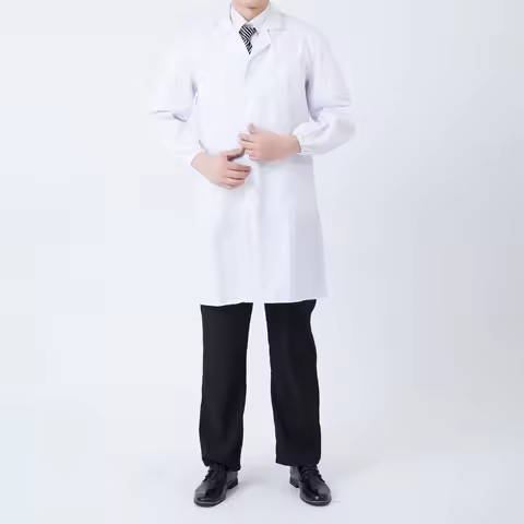 Universal Lab Cotton Coats Long Sleeve Loosen The Cuffs White Medical Coats Scientist Lab Coats For 