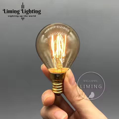 2 Pcs Retro G45 E14 220V 240V Vintage 40W E14 Edison Bulbs Incandescent Screw Filament Bulbs For Pen