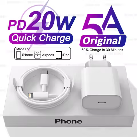 Original PD 20W Charger For Apple iPad iPhone 12 13 11 14 Pro Max 8 7 Plus Earburd USB C Fast Chargi