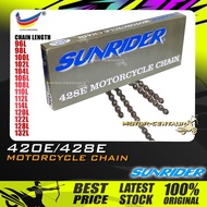 RANTAI SUNRIDER 420E,428E,420,428 ECONOMY MOTORCYCLE CHAIN (SAME QUALITY LIK ENERGI, MADE BY SSS) EX