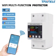 63A TUYA WiFi Smart Earth Leakage Over Under Voltage Protector Relay Circuit Breaker Timer Energy Po