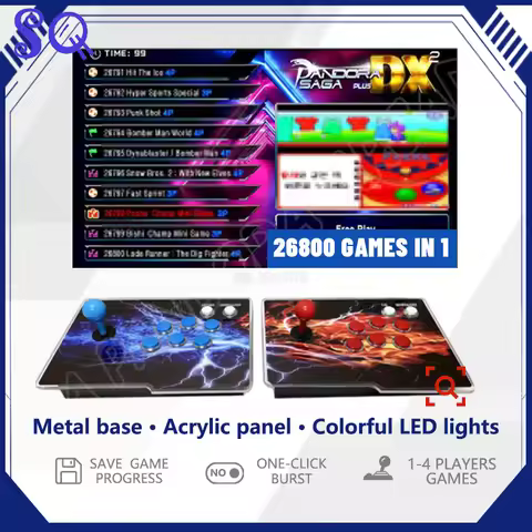 26800 in 1 Pandora Saga DX2 Split Game Box Console 2-player Plug and Play Classic Retro 3D Game Fami