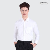 ARROW เสื้อเชิ้ตสีขาว แขนยาว Non Iron  ทรง Comfort Fit  MACC763W4BSWH