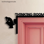 [Tech] Modern Toilet Door Sign Thinking Room Wall Mounted Sculpture Home Decor Artwork Decorative Do
