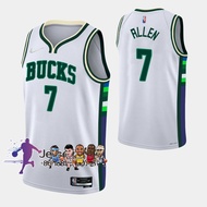 Hot sales 2021-22 Milwaukee Bucks Men's NBA Basketball Pants #7 White  Allen Jerseys Cinemason 39543
