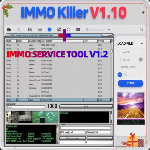2025 Hot sell ImmoKiller V1.10 New IMMO Off Software v1.1 ECU Programmer IMMO SERVICE TOOL V1.2 Immo