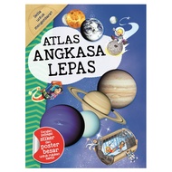 Atlas Angkasa Lepas Buku Aktiviti & Stiker dengan Fakta Menarik Ilustrasi Menakjubkan untuk Kanak Ka