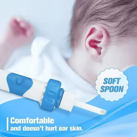Ear Wax Removal Tool Electric Ear Cordless Safe Vibration Painless Ear Cleaner Silicon Ear Spoon Too