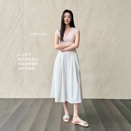 31095#纯色裙裤夏季薄款高腰新款松紧腰休闲外穿口袋半身裙裤女