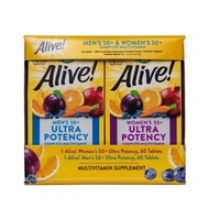 Nature's Way Alive! 50+ Multivitamin for Men & Women, 2 Pack Set - Made in USA