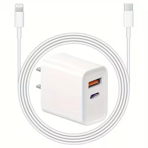 20W dual wall charger with 6-foot QC+PD 3.0 USB C power adapter, suitable for iPhone 14/14 Pro/13/15