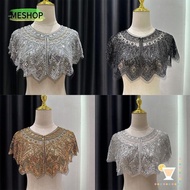 MESHOP Sequin Shoulder Shawl, Beaded 1920s Flapper Shawl, Fashion Sequin Embellished Short Outerwear